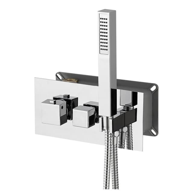LATUS bateria prysznicowa termostatyczna podtynkowa chrom (2/3 wyjścia)
