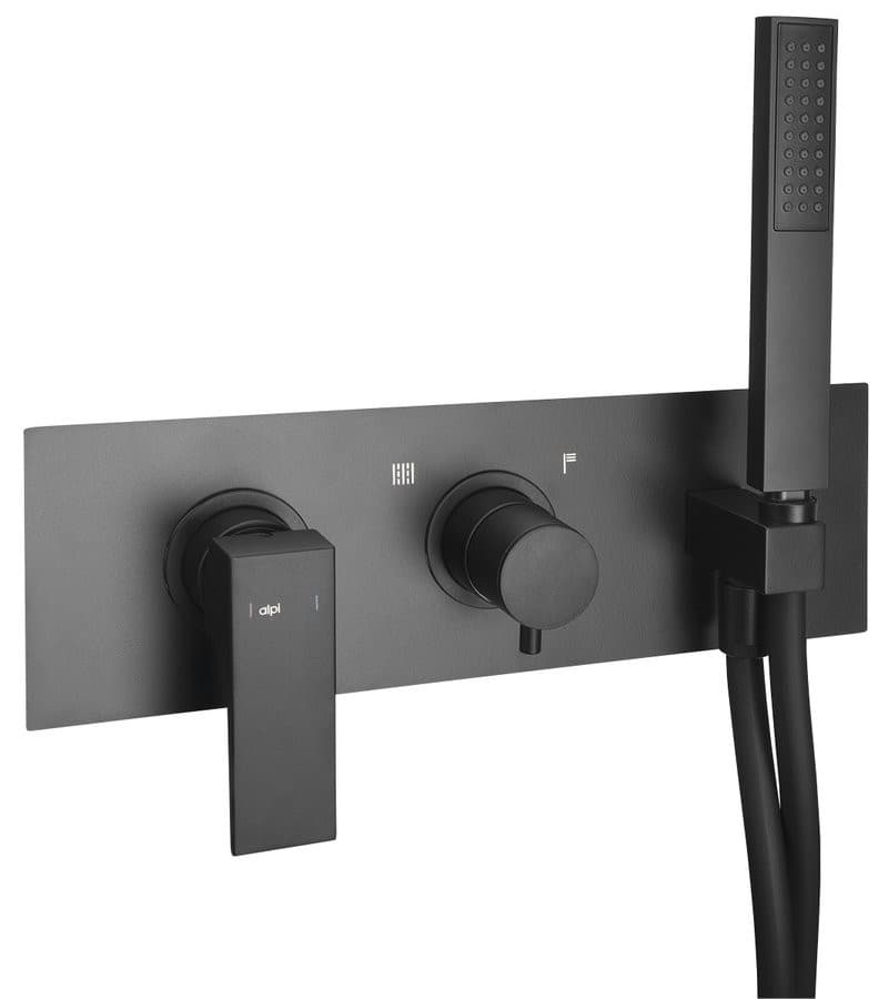 DIMY bateria prysznicowa podtynkowa 2-funkcyjna czarna