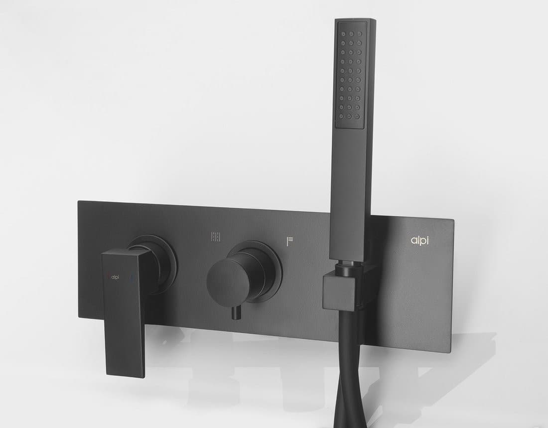 DIMY bateria prysznicowa podtynkowa 2-funkcyjna czarna