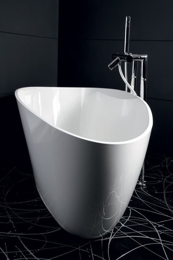 ELIPSIE wanna wolnostojąca, kompozytowa 1700x700mm, biały połysk