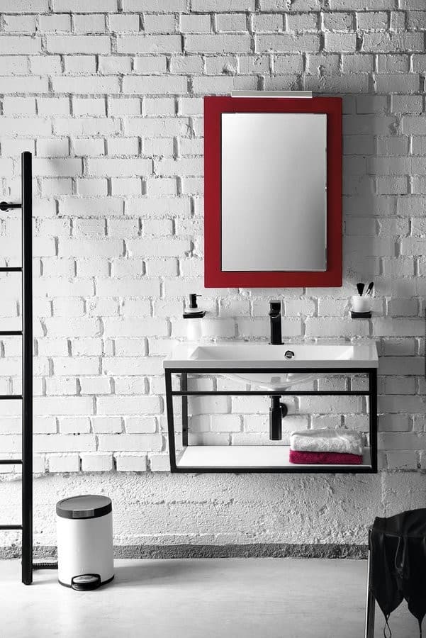 SKA Wspornik umywalki 900x400mm z białą półką MDF