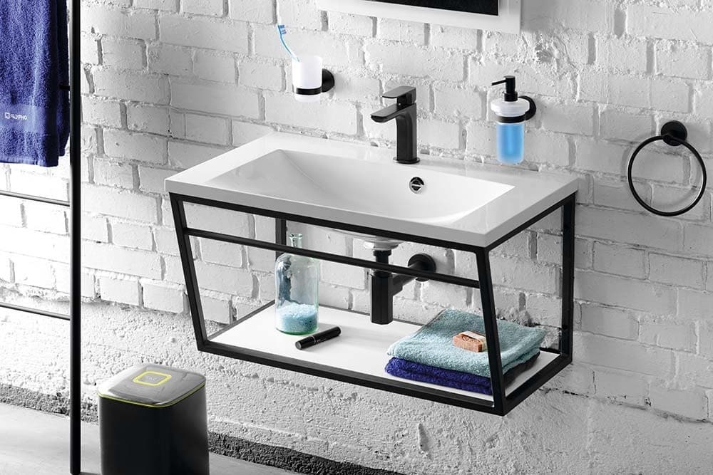 SKA Wspornik umywalki 600x400mm, biały matowy z MDF