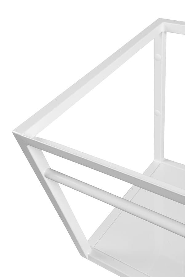 SKA Wspornik umywalki 750x400mm, biały matowy z półką MDF