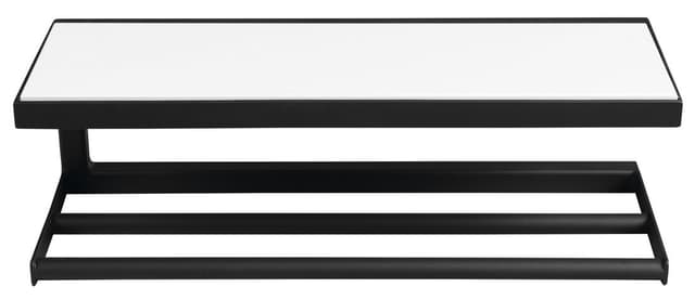 SKA Półka ścienna, czarny matowy z białą półką MDF 450x140x160mm