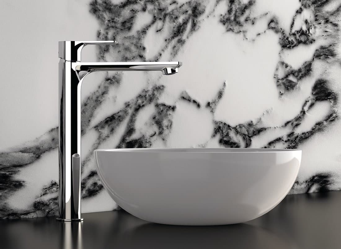 PAX wysoka bateria umywalkowa z przedłużoną wylewką matowa