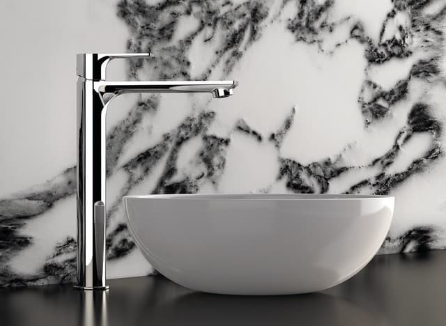 PAX wysoka bateria umywalkowa z przedłużoną wylewką, chrom