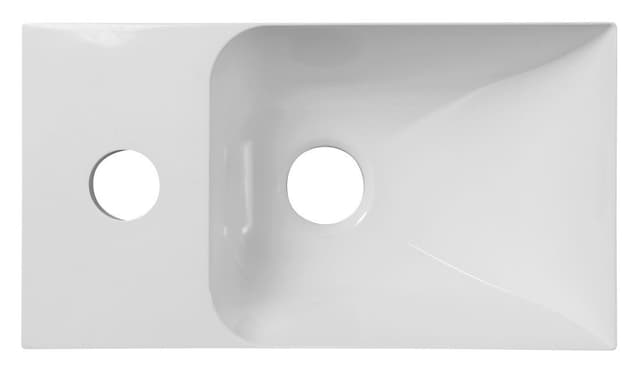 Umywalka kompozytowa PICCOLINO 30,5x10x17cm, z baterią z lewej