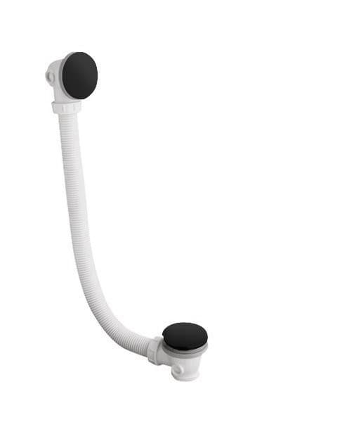 Zestaw odpływowo-przelewowy Klik-Klak 900mm, korek 72mm, czarny mat