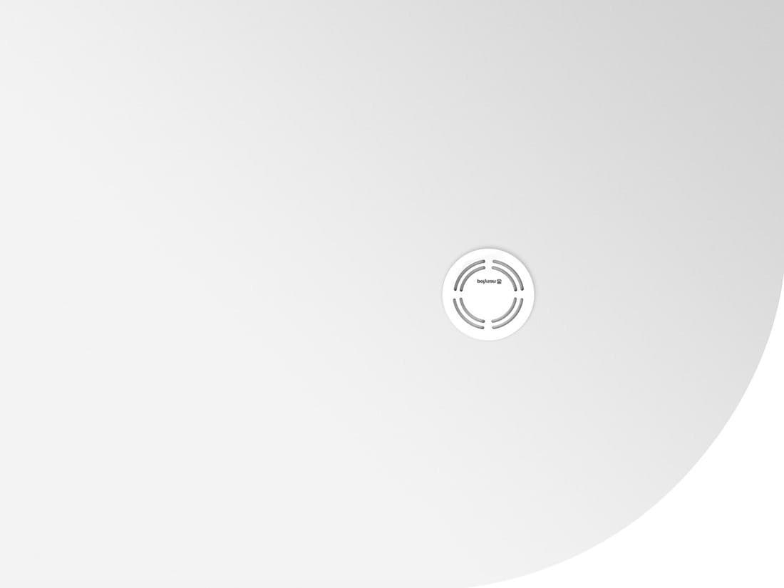 FLEXIA półokrągły brodzik kompozytowy, 100x90x3 cm, lewa