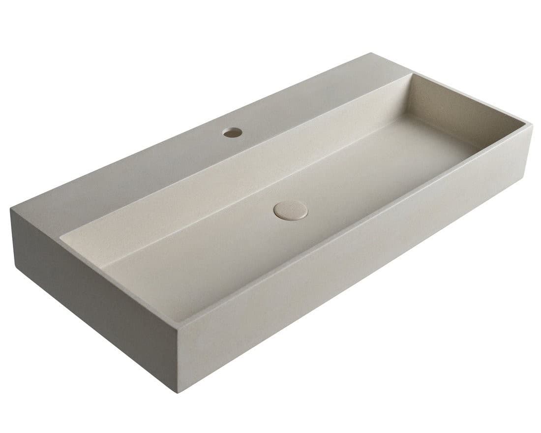 QUADRADO betonowa umywalka meblowa 96x44 cm z korkiem