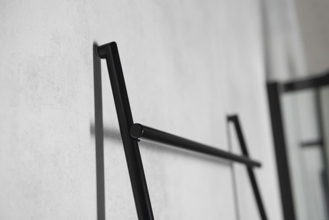 DEBUT wieszak łazienkowy drabinka, stalowy czarny mat 500x1860