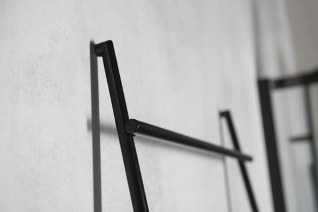 DEBUT wieszak łazienkowy drabinka, stalowy czarny mat 500x1860