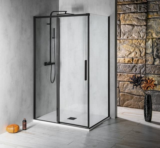 ALTIS LINE BLACK ścianka boczna 900mm, szkło 8mm