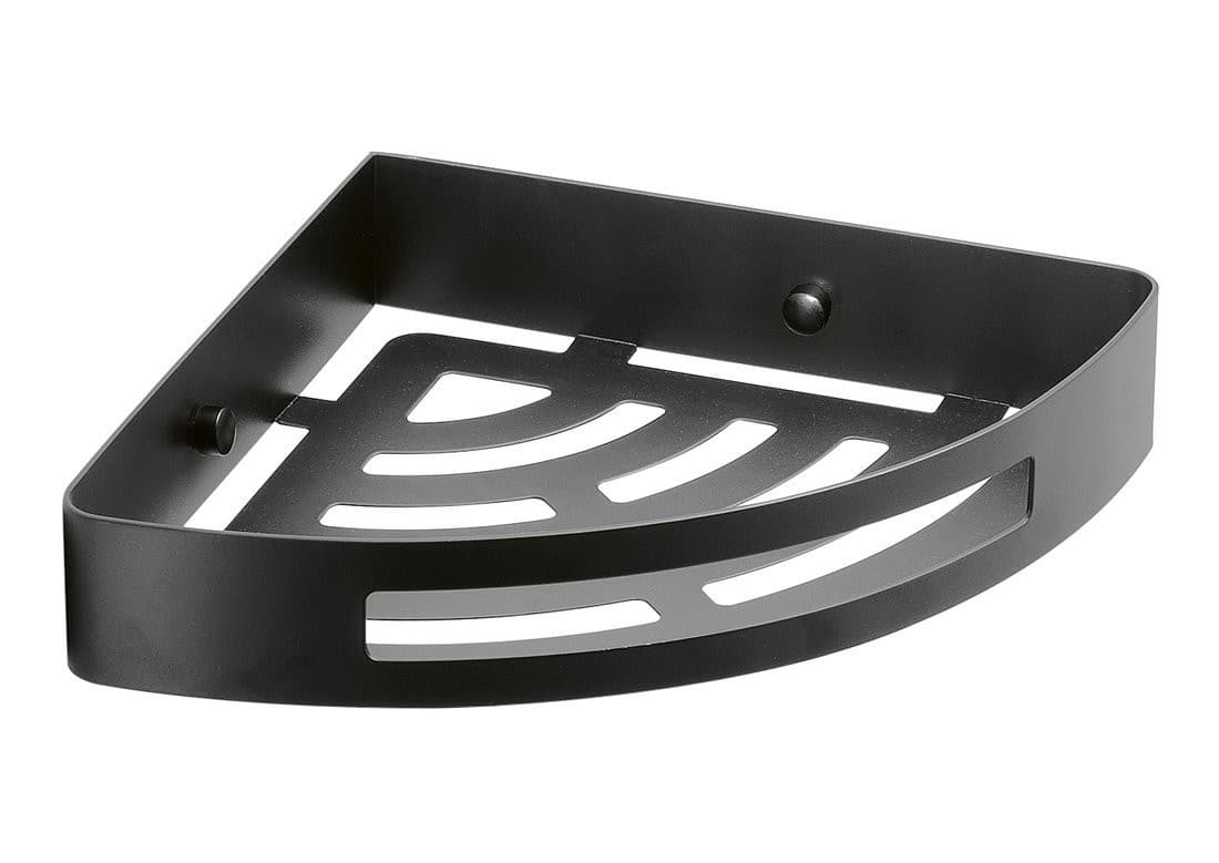 SMART półka narożna do kabiny prysznicowej czarny mat