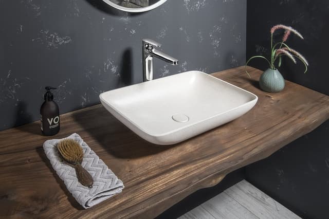 INFRANE umywalka betonowa 57x37 cm z korkiem