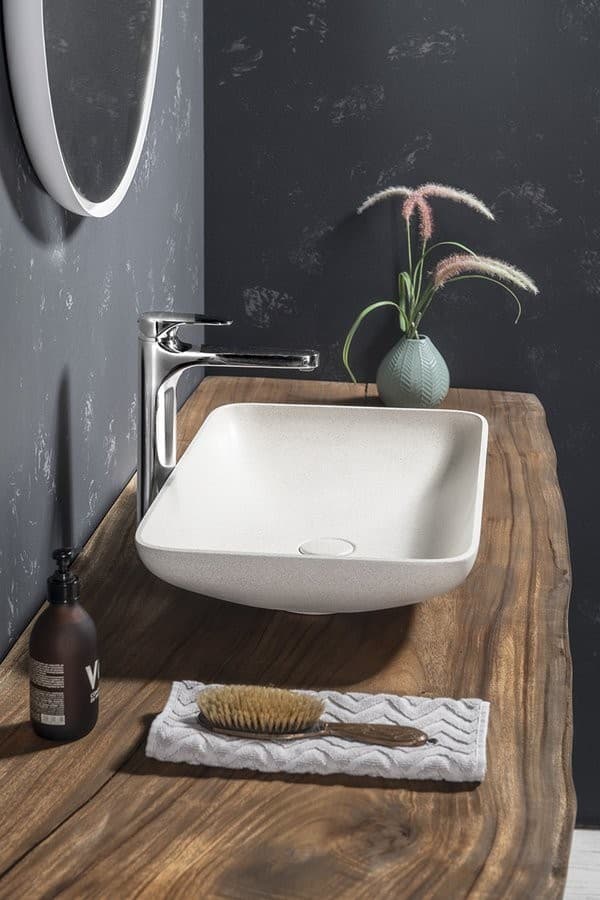 INFRANE umywalka betonowa 57x37 cm z korkiem