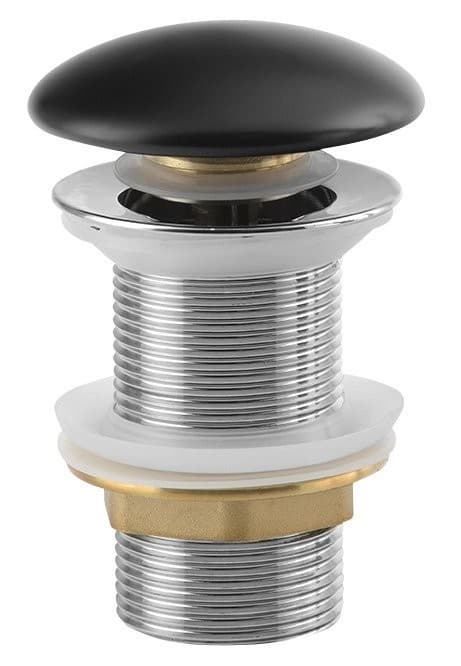 Korek umywalkowy ceramiczny Klik Klak 5/4'', czarny mat