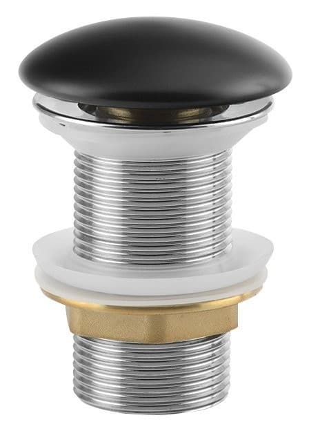 Korek umywalkowy ceramiczny Klik Klak 5/4'', czarny mat