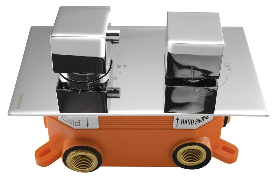 LATUS bateria podtynkowa termostatyczna, 2 wyjścia, chrom