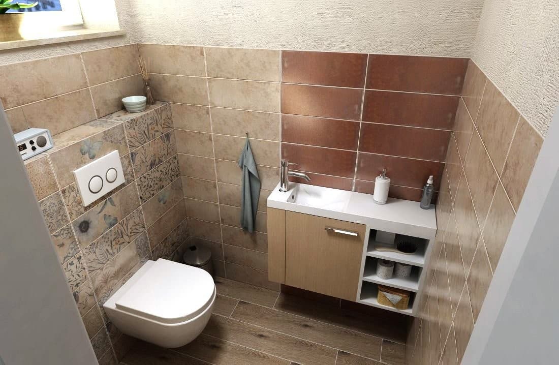 LATUS VI szafka umywalkowa 50x50x22 cm prawa sosna rustikalna