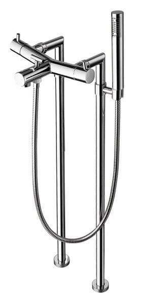 Podłączenie do instalacji baterii wannowej wolnostojącej, chrom