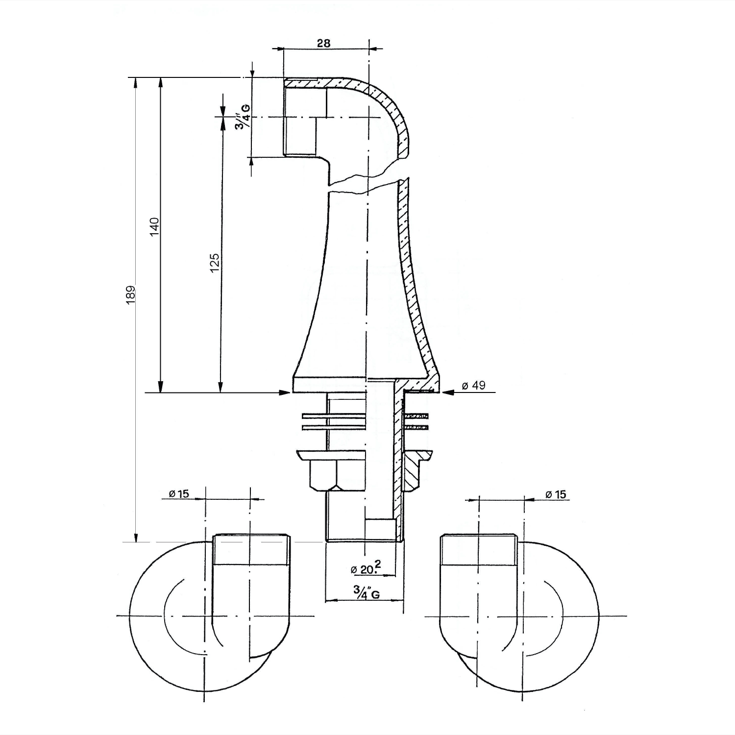 ANTEA podłączenie do baterii wannowej na brzeg wanny (para)