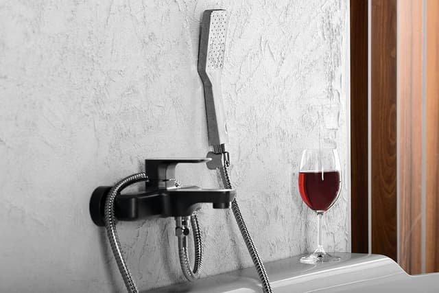 SPY bateria wannowa bez węża prysznicowego, matowa czarna