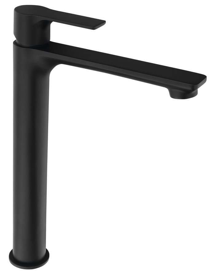 PAX wysoka bateria umywalkowa z przedłużoną wylewką, czarny mat