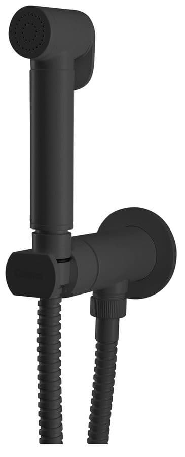 Bateria podtynkowa z prysznicem bidetowym czarny mat