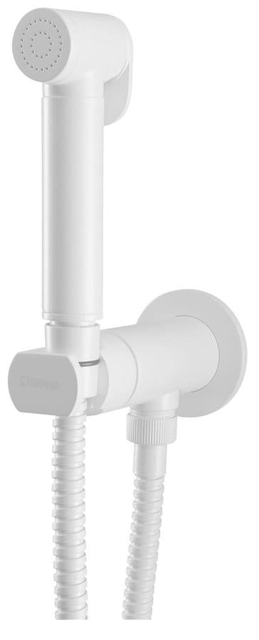 Bateria podtynkowa z prysznicem bidetowym, biały mat