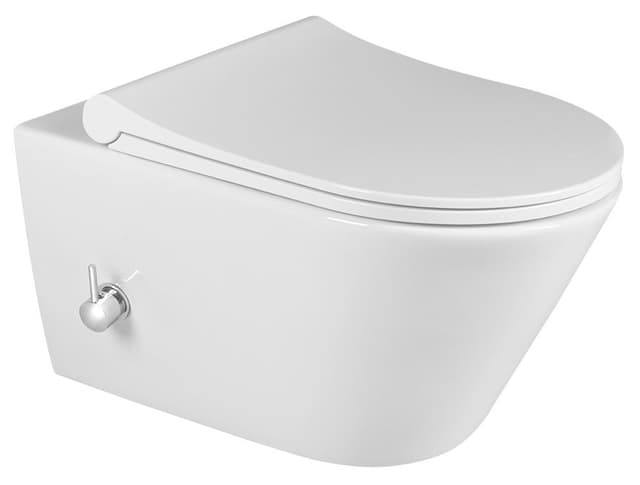 AVVA WC wiszące Rimless z prysznicem bidetowym 35,5x53 cm