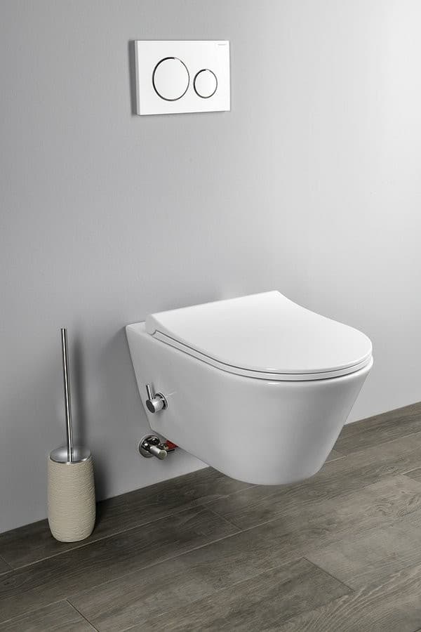AVVA WC wiszące Rimless z prysznicem bidetowym 35,5x53 cm