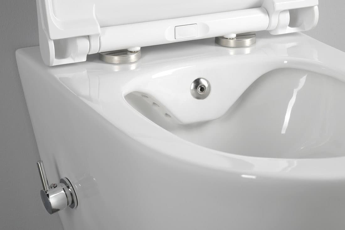 AVVA WC wiszące Rimless z prysznicem bidetowym 35,5x53 cm