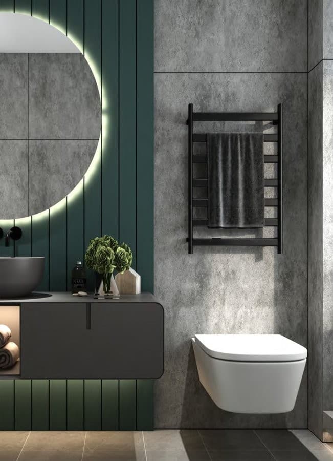 ELIAS elektryczna suszarka na ręczniki czarny mat 105W