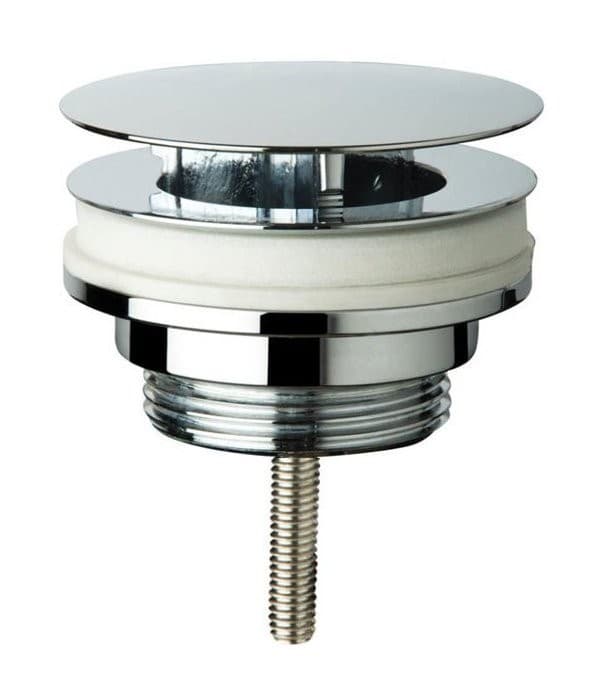 Korek umywalkowy 5/4", duży grzybek, chrom, niezamykany