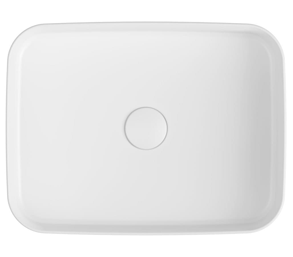 INFINITY RECTANGLE ceramiczna umywalka nablatowa 50x36 cm