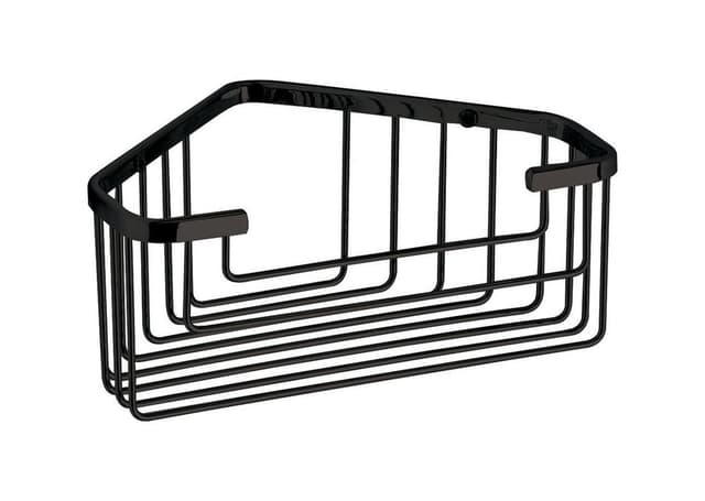SMART półka narożna do kabiny prysznicowej, czarny mat, 200x80x151mm
