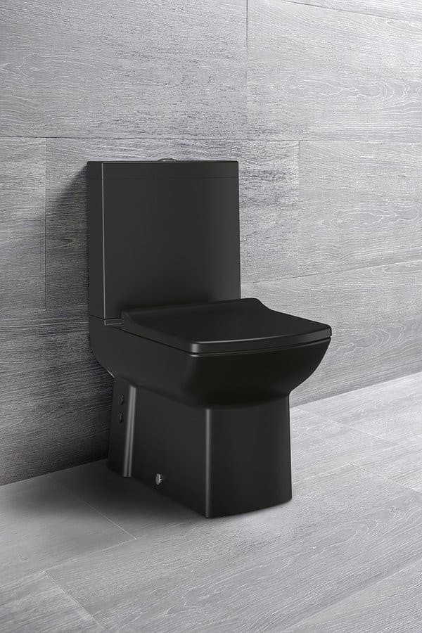 LARA WC kompakt, dolny/tylny odpływ, czarny mat