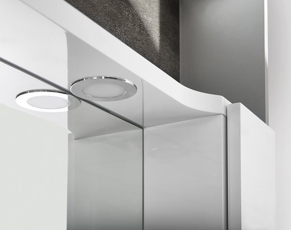 PULSE szafka z lustrem LED, 75x80x17cm, prawa