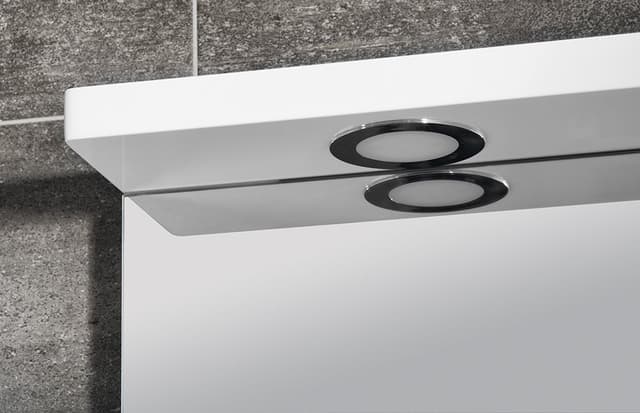 PULSE szafka z lustrem LED, 75x80x17cm, prawa