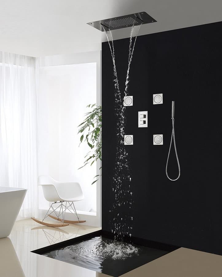 Deszczownia sufitowa 2xkaskada 700x380mm stal nierdzewna