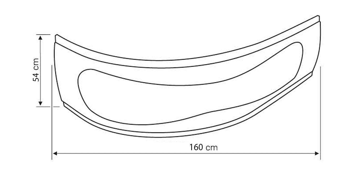 CIDLINA 160 panel boczny z zestawem montażowym 55cm