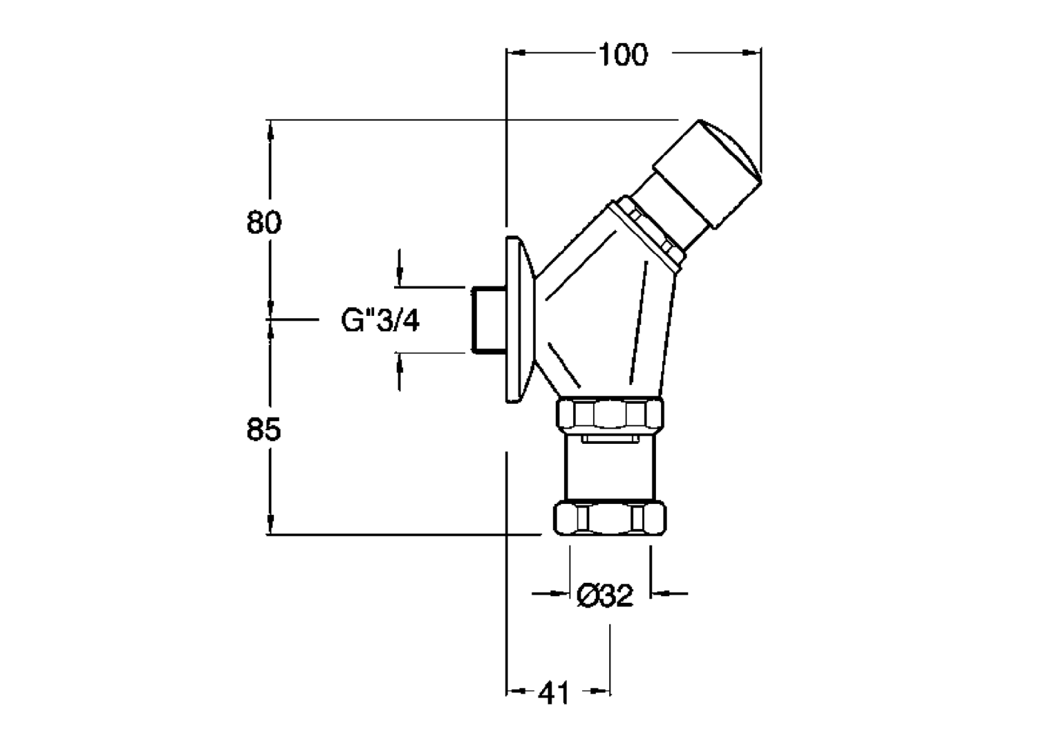 QUIK samoczynnie zamykający zawór WC z rurką teleskopową, chrom