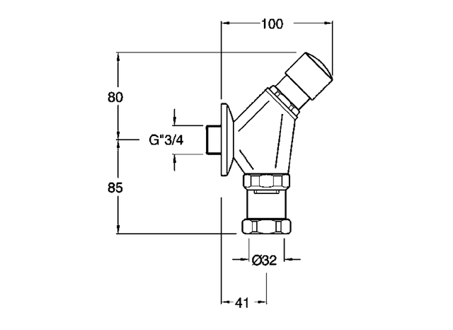 QUIK samoczynnie zamykający zawór WC z rurką teleskopową, chrom