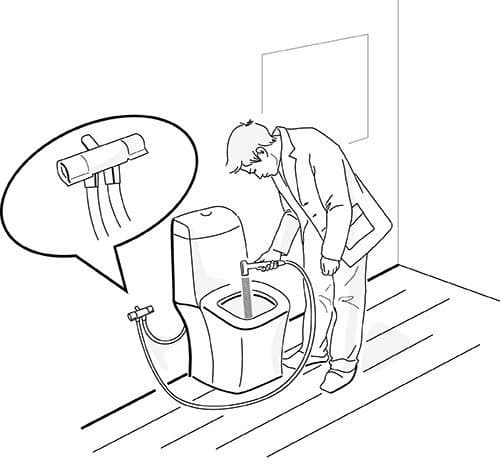 Słuchawka bidetowa z podwójnym zaworem do WC