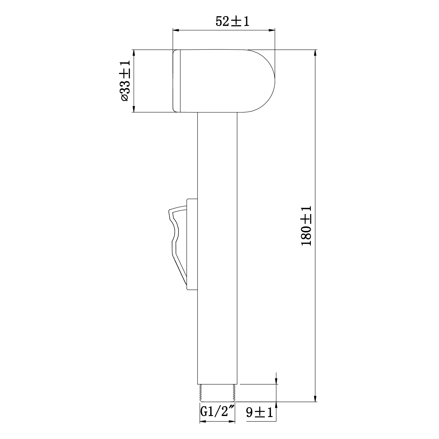 Słuchawka bidetowa z podwójnym zaworem do WC