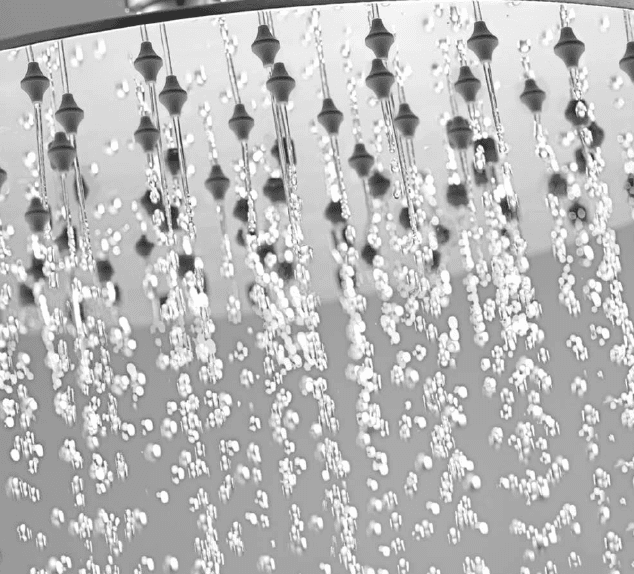 SLIM deszczownia ścienna z kaskadą 220x500mm, stal nierdzewna