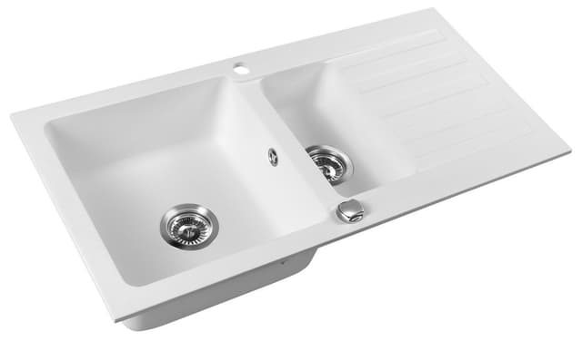 Granitowy zlewozmywak półtorakomorowy z ociekaczem 95,8x53,4cm