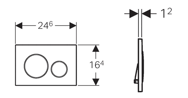 WC wisząca Brilla z Geberit, przycisk, podtynkowa biała