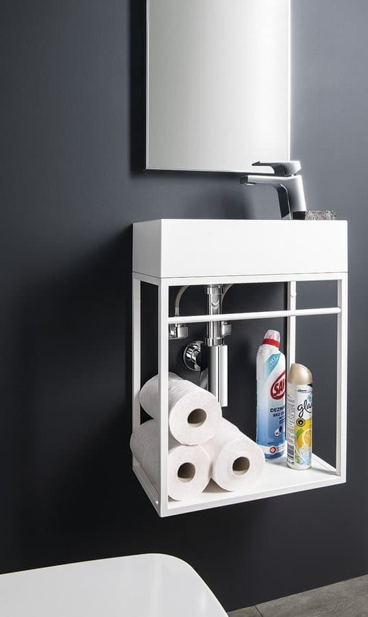 AMAROK umywalka kompozytowa 40x11x22cm z otworem na baterię